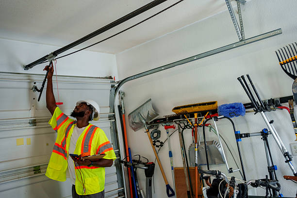 Professional Garage Door Panel Replacement technician working in Vega, TX